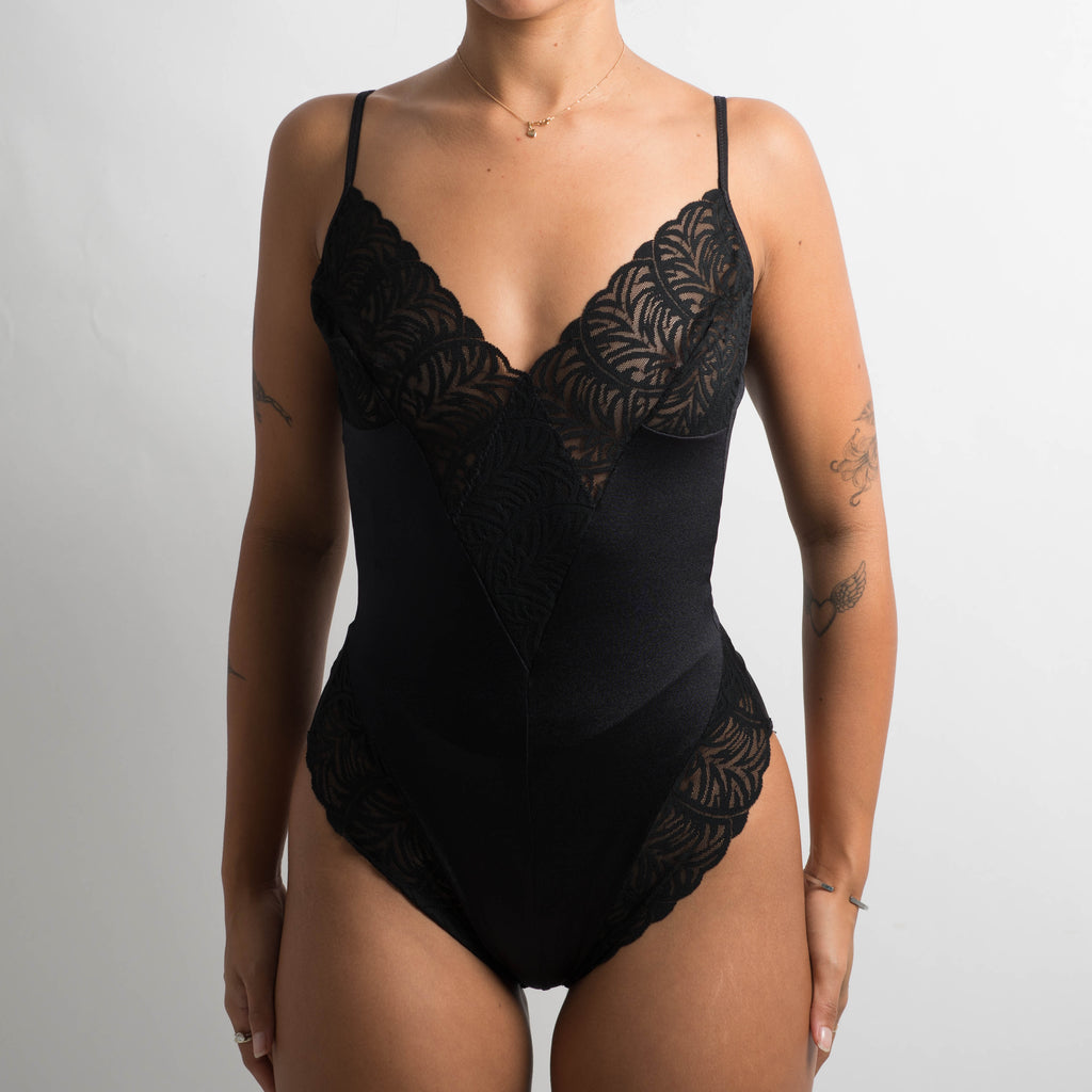 BLACK STRETCH BODYSUIT