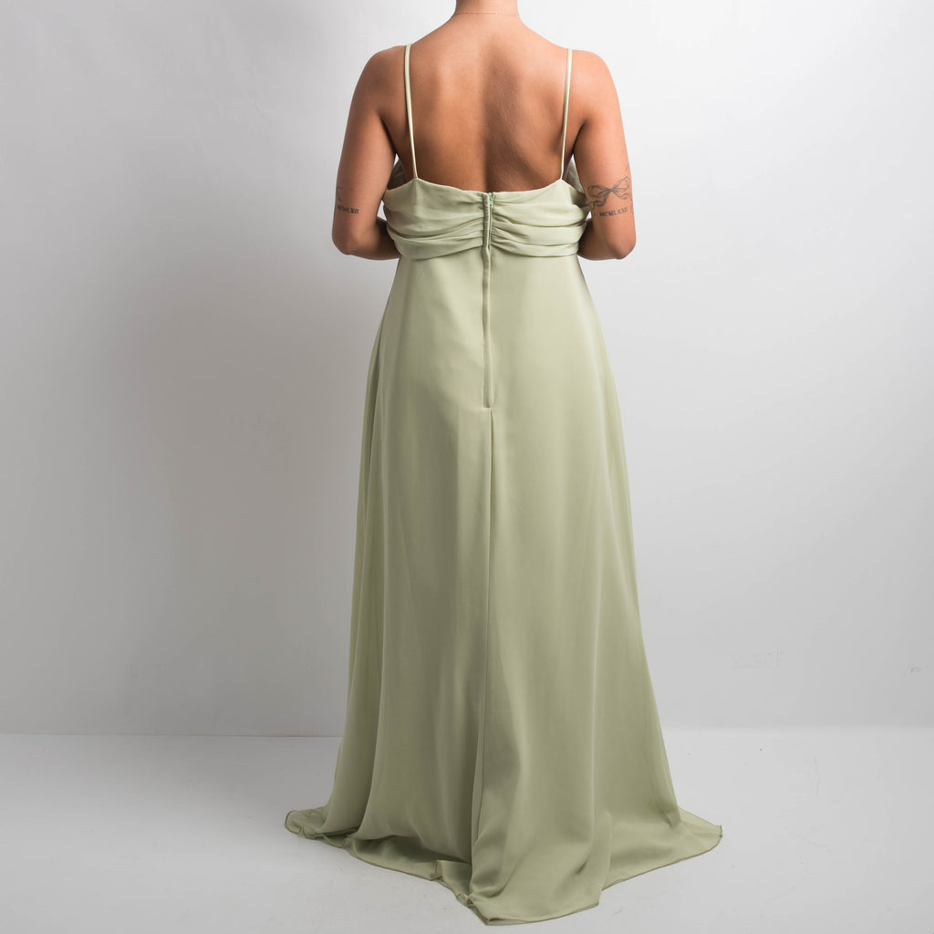 GREEN WATERFALL GOWN