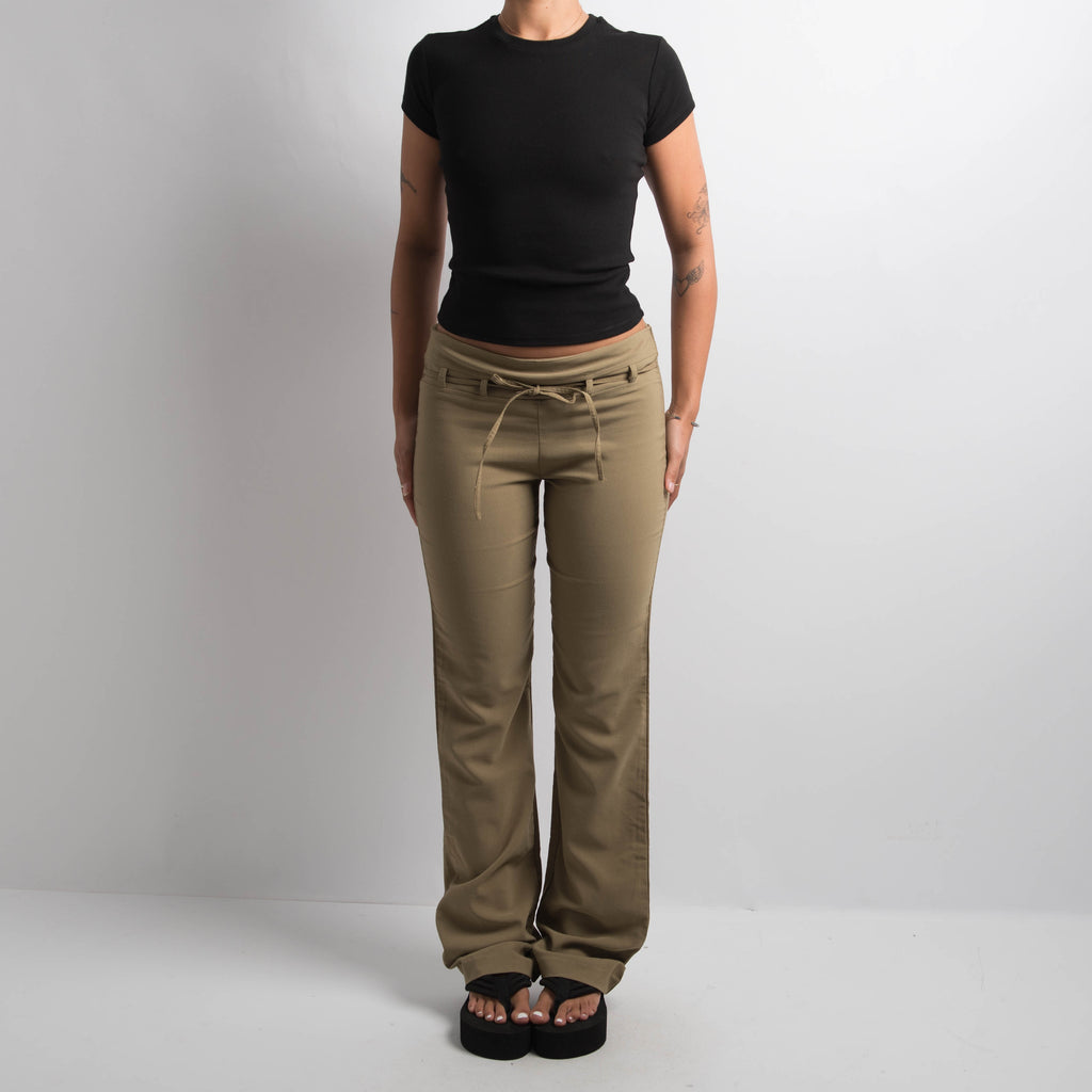 OLIVE DRAWSTRING PANTS