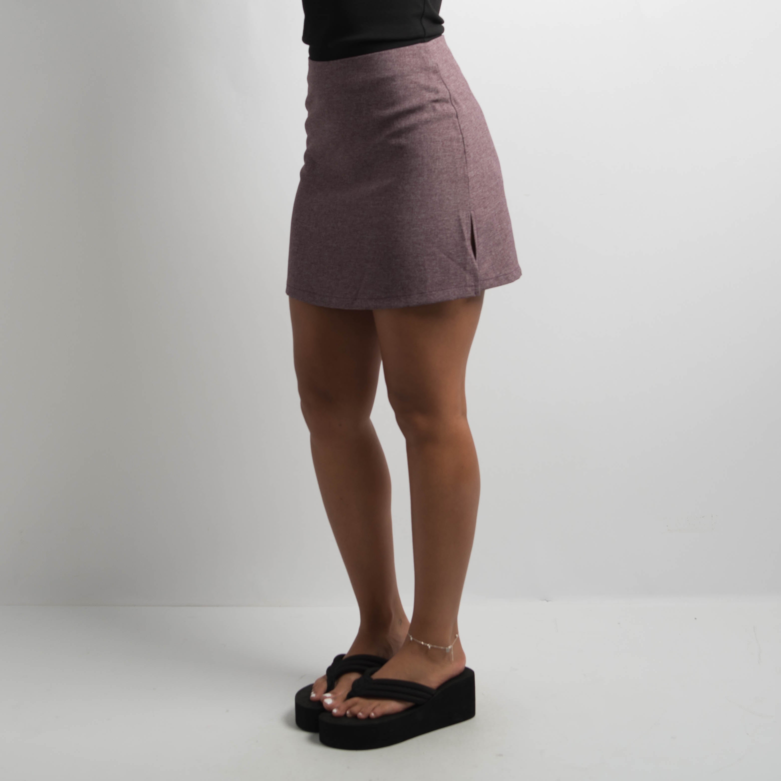 MAUVE A-LINE MINI SKIRT