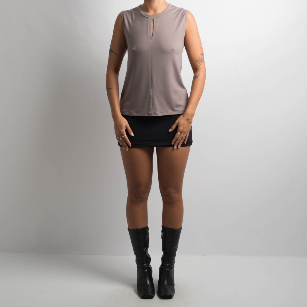TAUPE SLINKY TOP