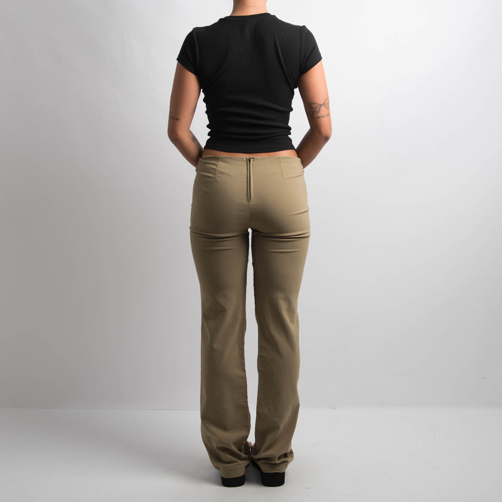 OLIVE DRAWSTRING PANTS
