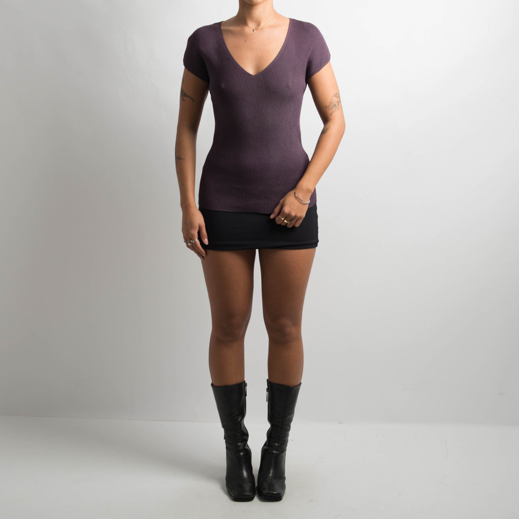 FADED WASH RIBBED TOP