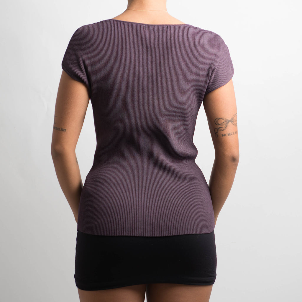 FADED WASH RIBBED TOP