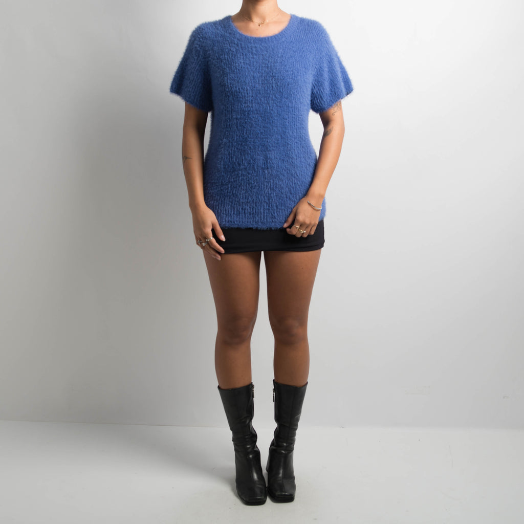 FUZZY VIOLET KNIT TOP