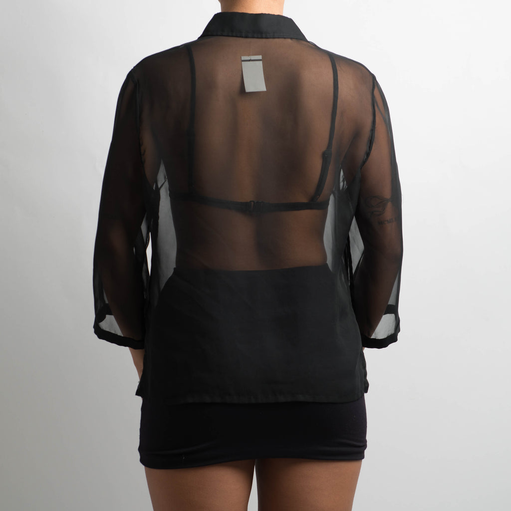 SHEER BLACK BLOUSE