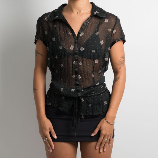 SHEER PATTERNED BLOUSE