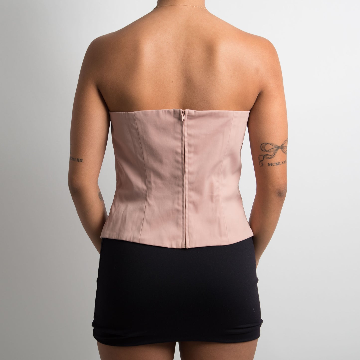 HAUT DE CORSET ROSE NUDE