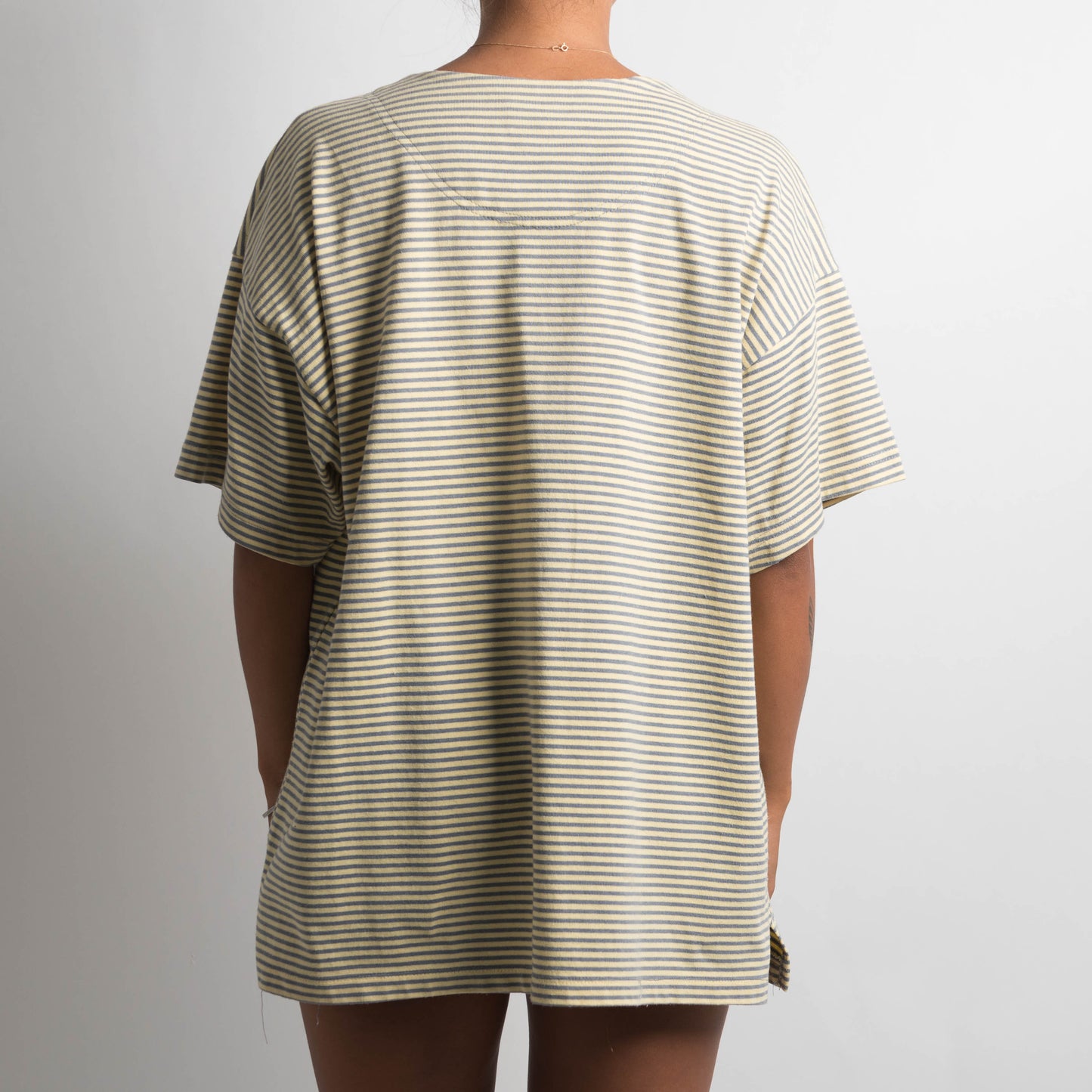 PALE YELLOW STRIPED TSHIRT