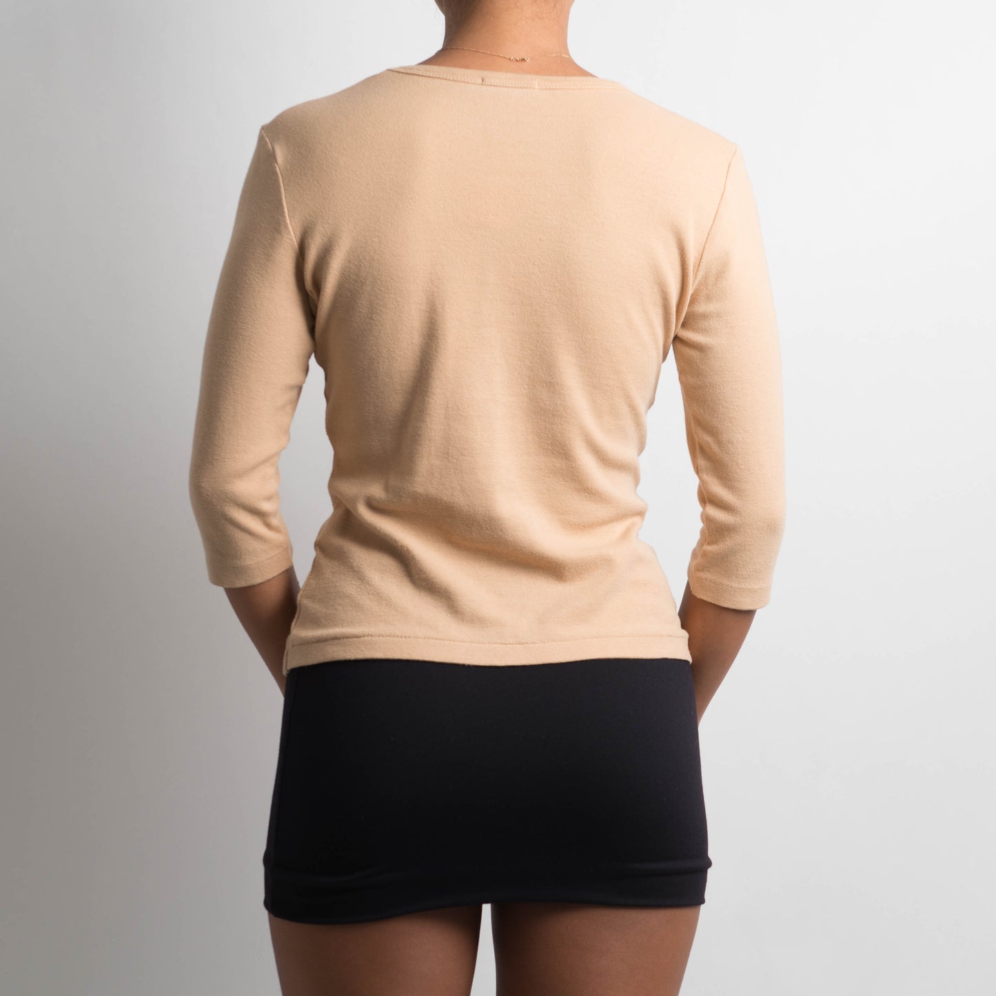 BEIGE 3/4 SLEEVE TOP