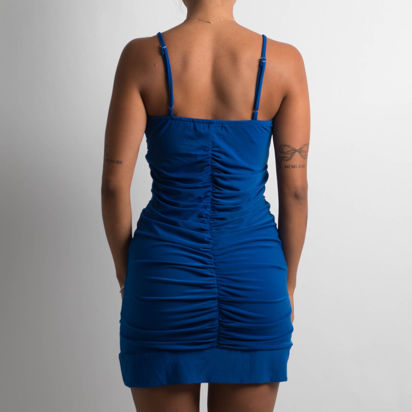 Y2K COBALT MINI DRESS