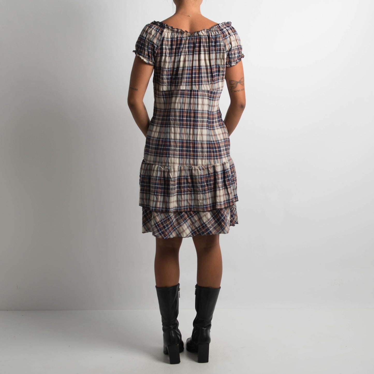 GINGHAM MILKMAID DRESS