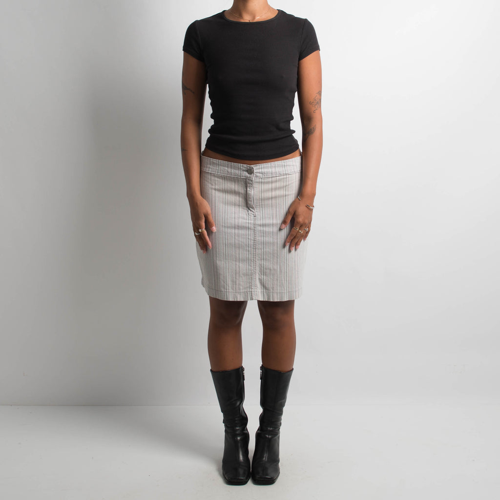PINSTRIPE COTTON SKIRT
