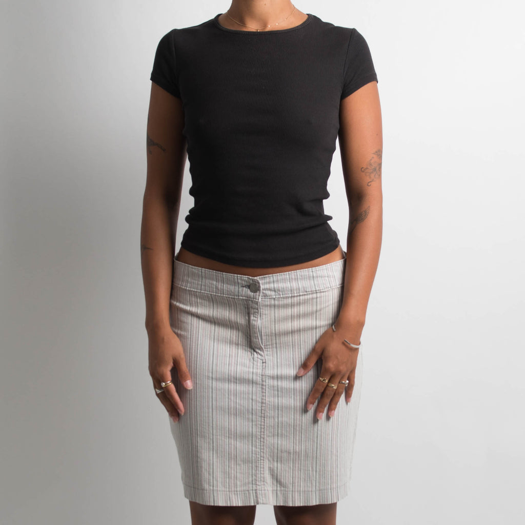 PINSTRIPE COTTON SKIRT