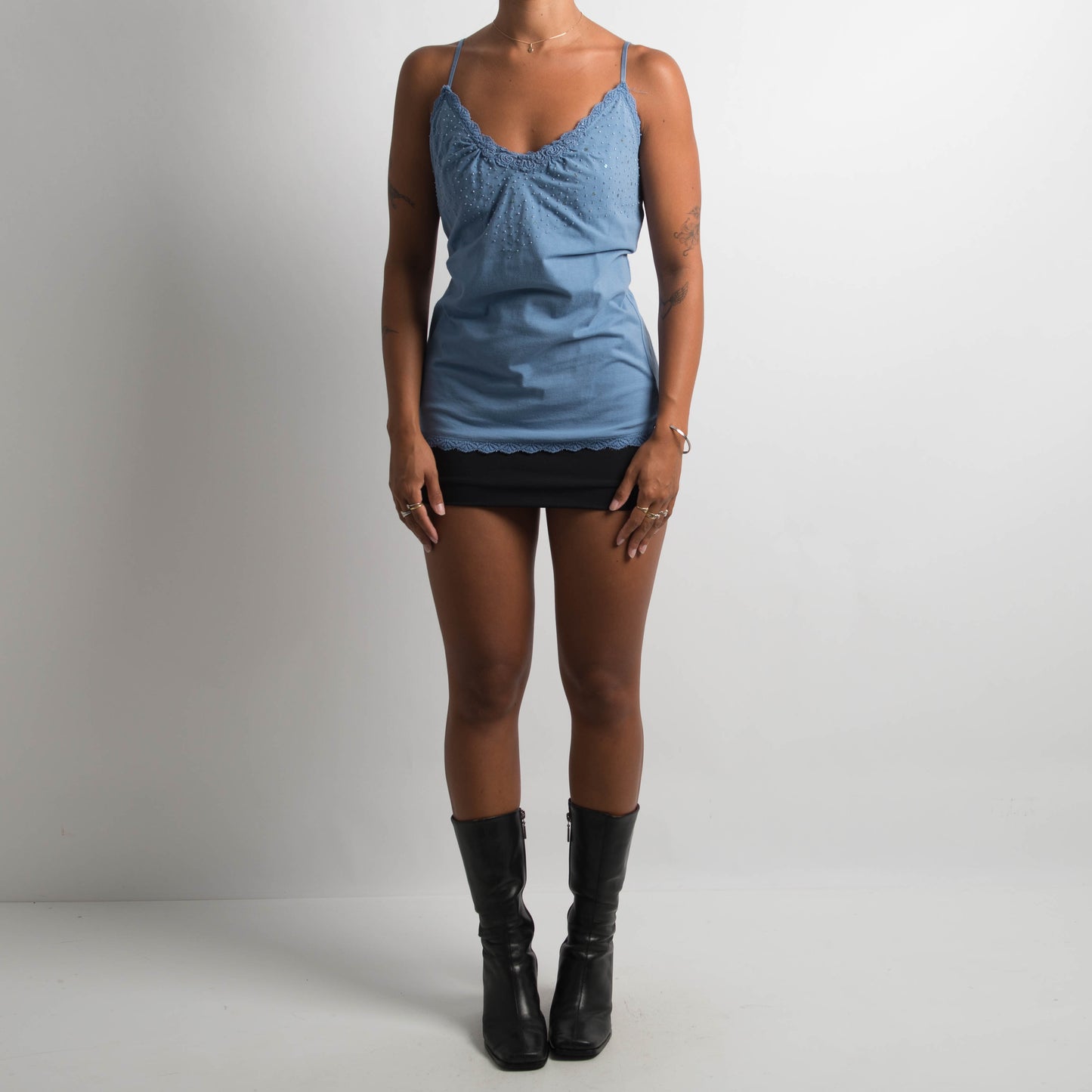 BLUE COTTON CAMISOLE