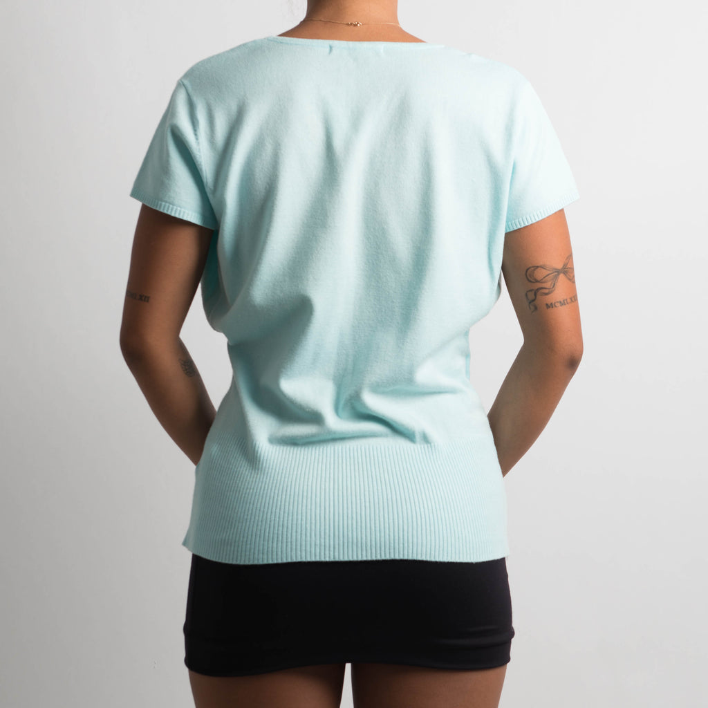 MINT BLUE KNIT TOP