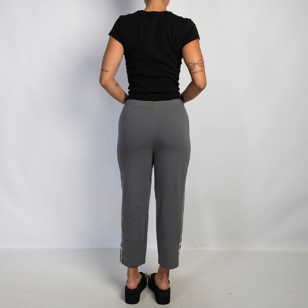 GREY CAPRI COTTON TIGHTS