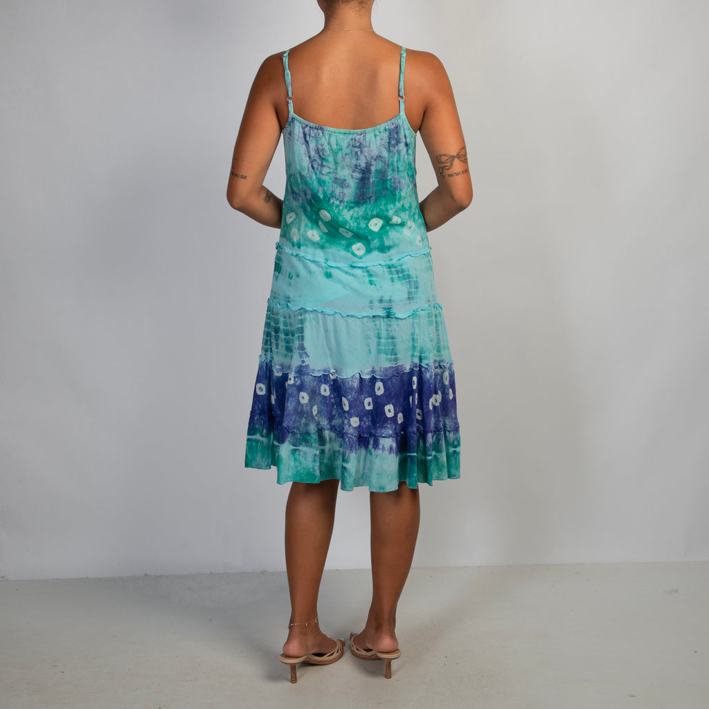 BLUE TIE DYE DRESS