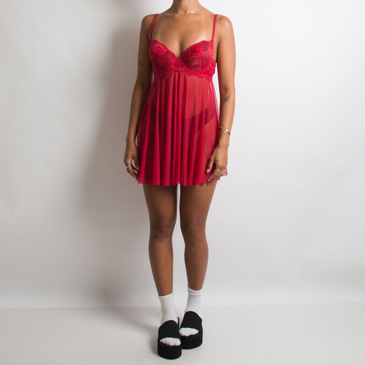 RED BABYDOLL DRESS