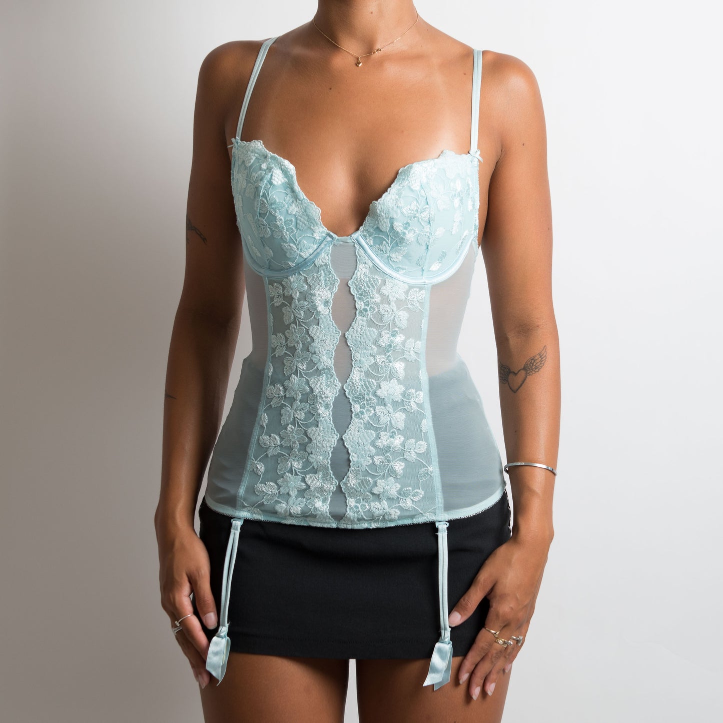 PALE BLUE BUSTIER