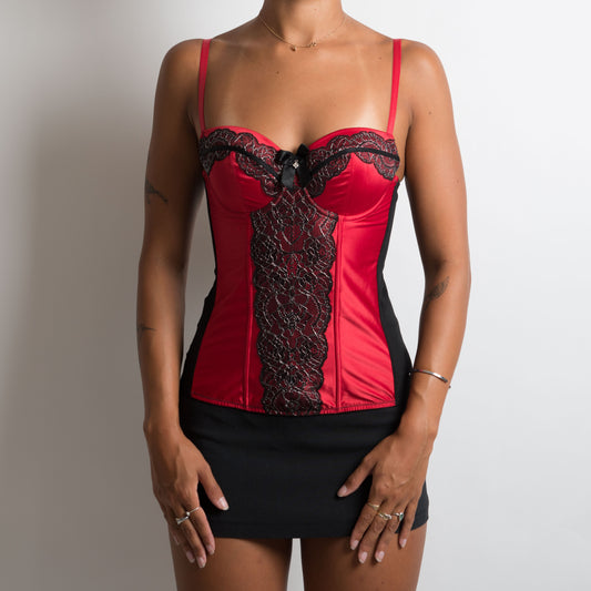 BUSTIER ROUGE/NOIR