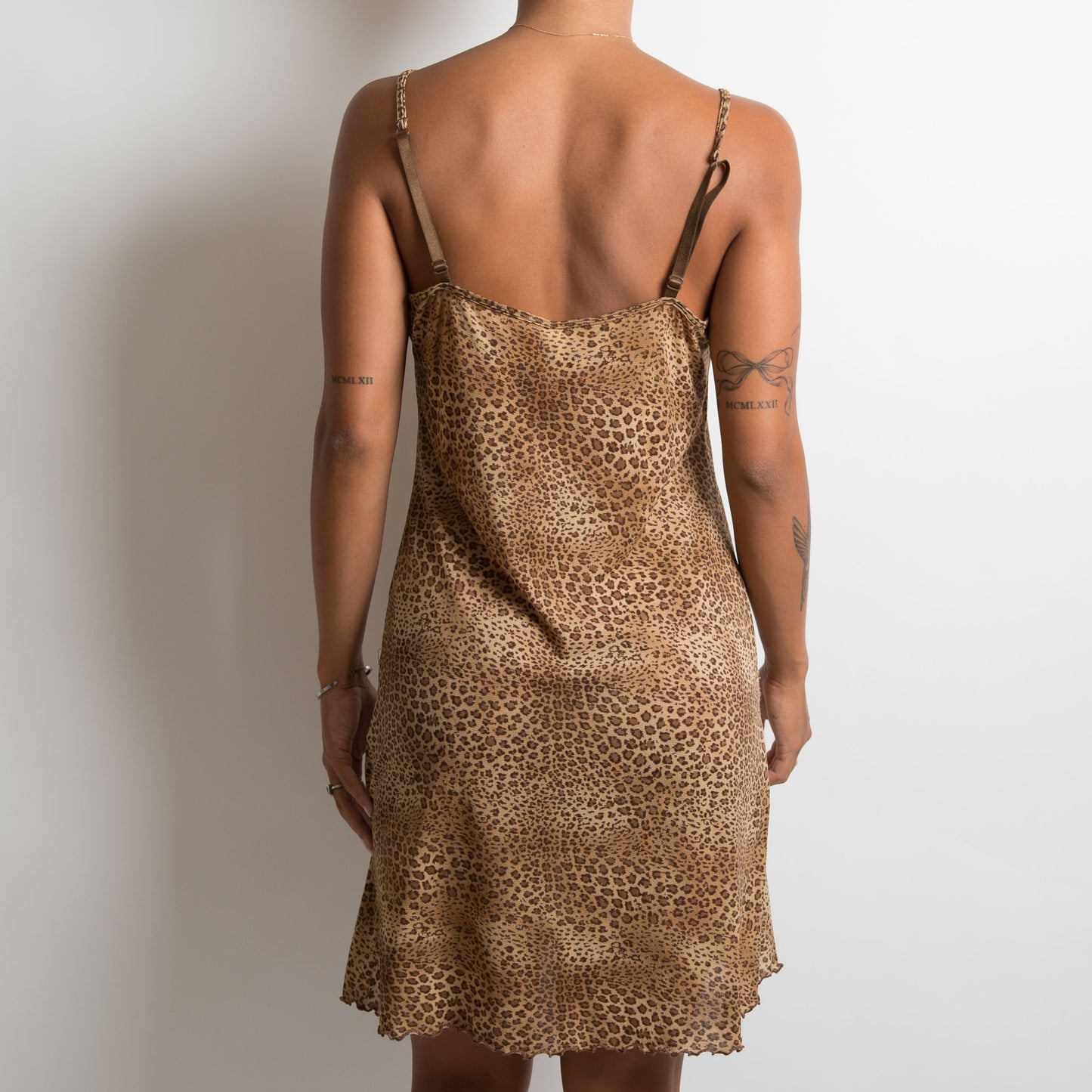 MESH ANIMAL PRINT DRESS