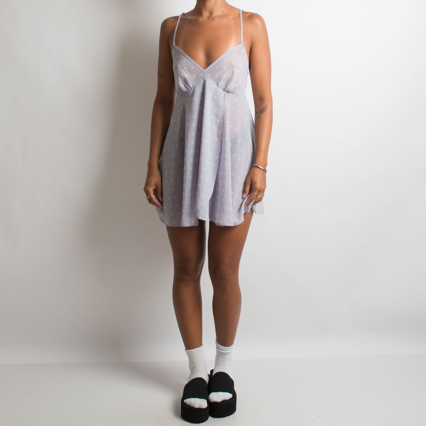 PALE LILAC BABYDOLL DRESS