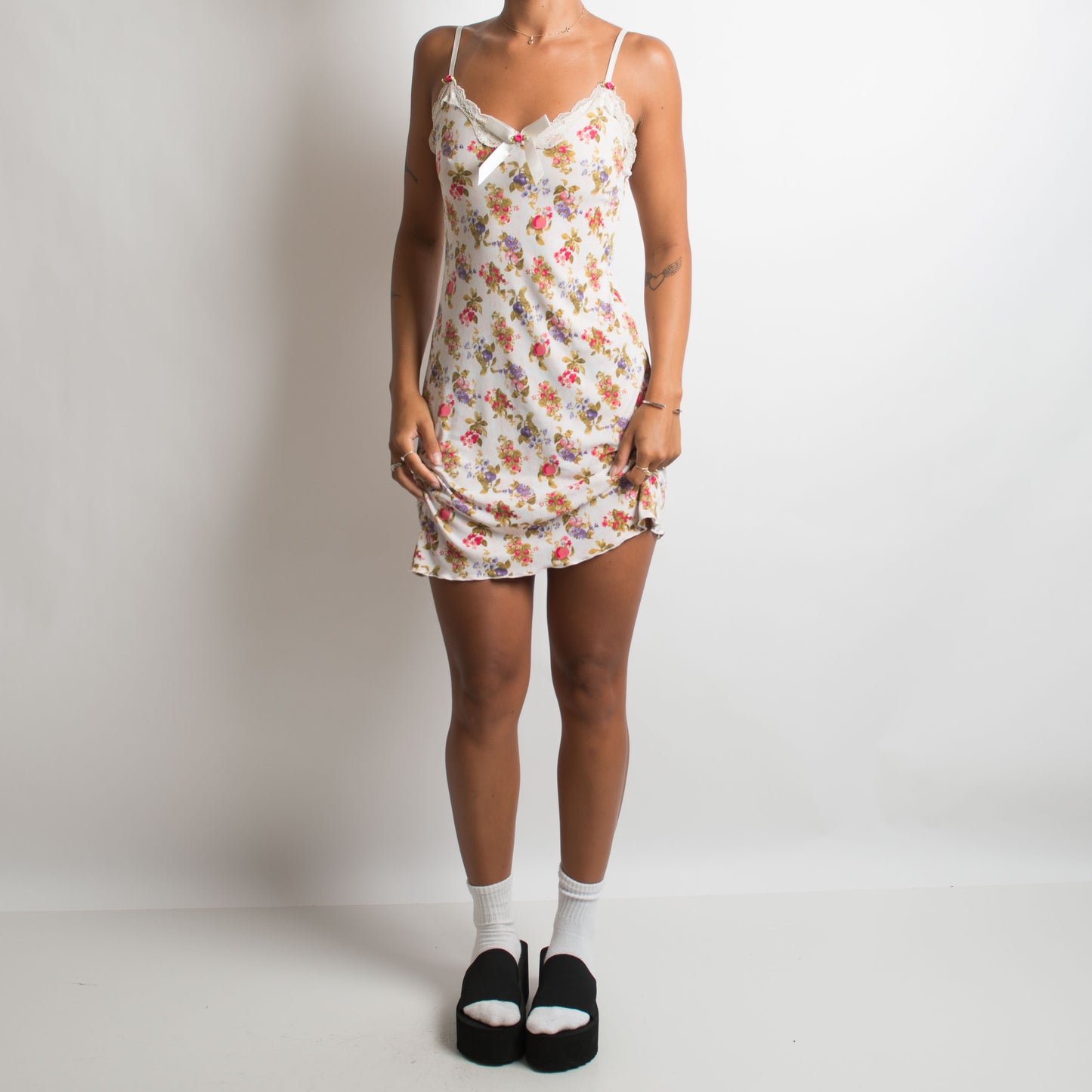 ROBE MINI-SLIFE À FLEURS