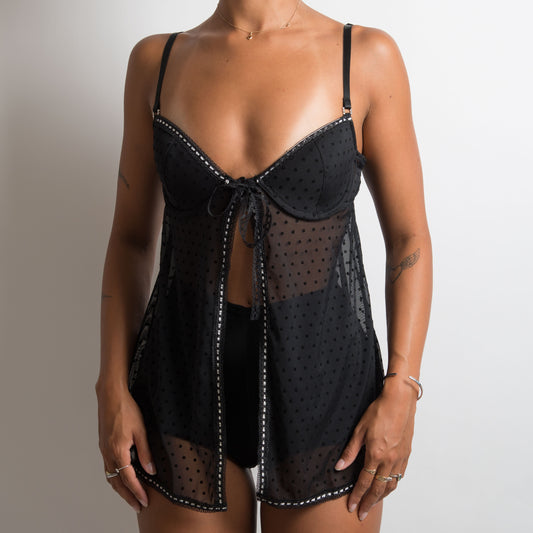 BUSTIER BABYDOLL À POIS