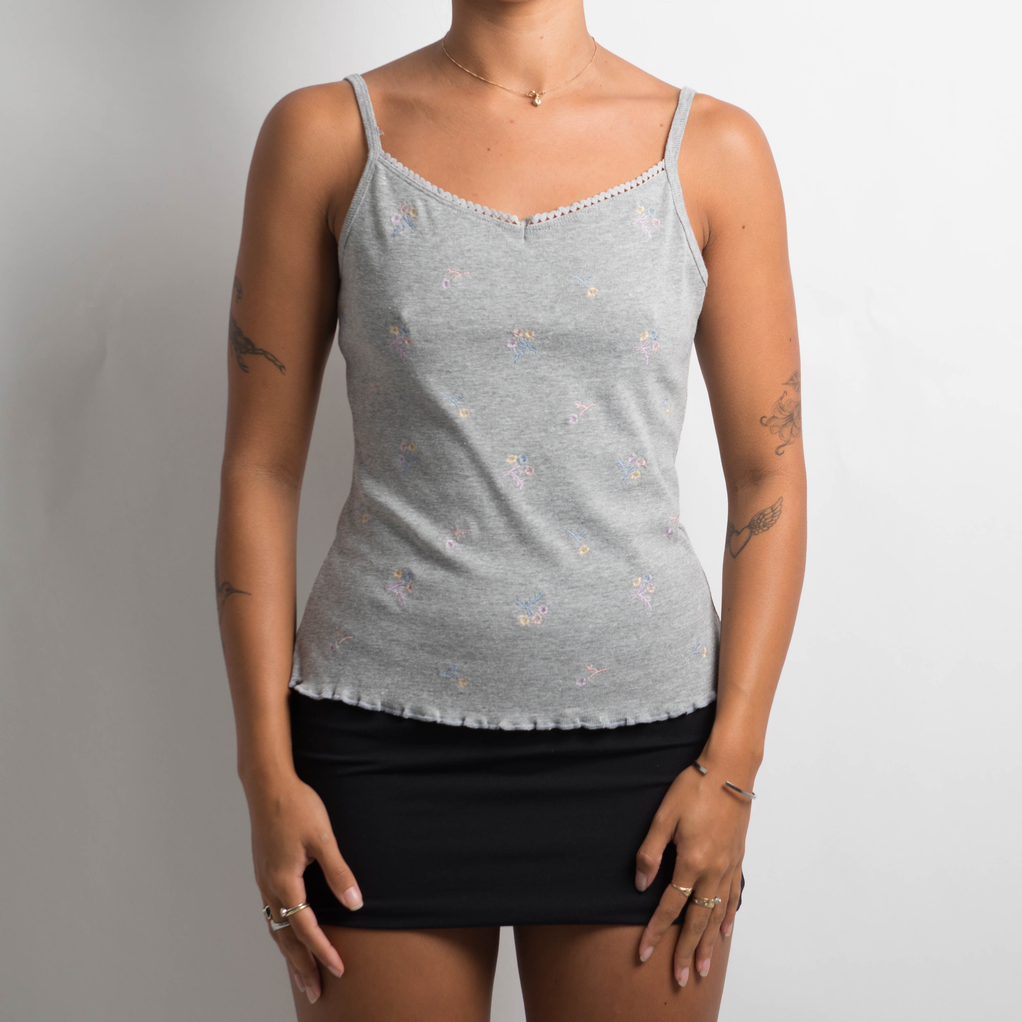 GREY EMBROIDERED TWIN SET