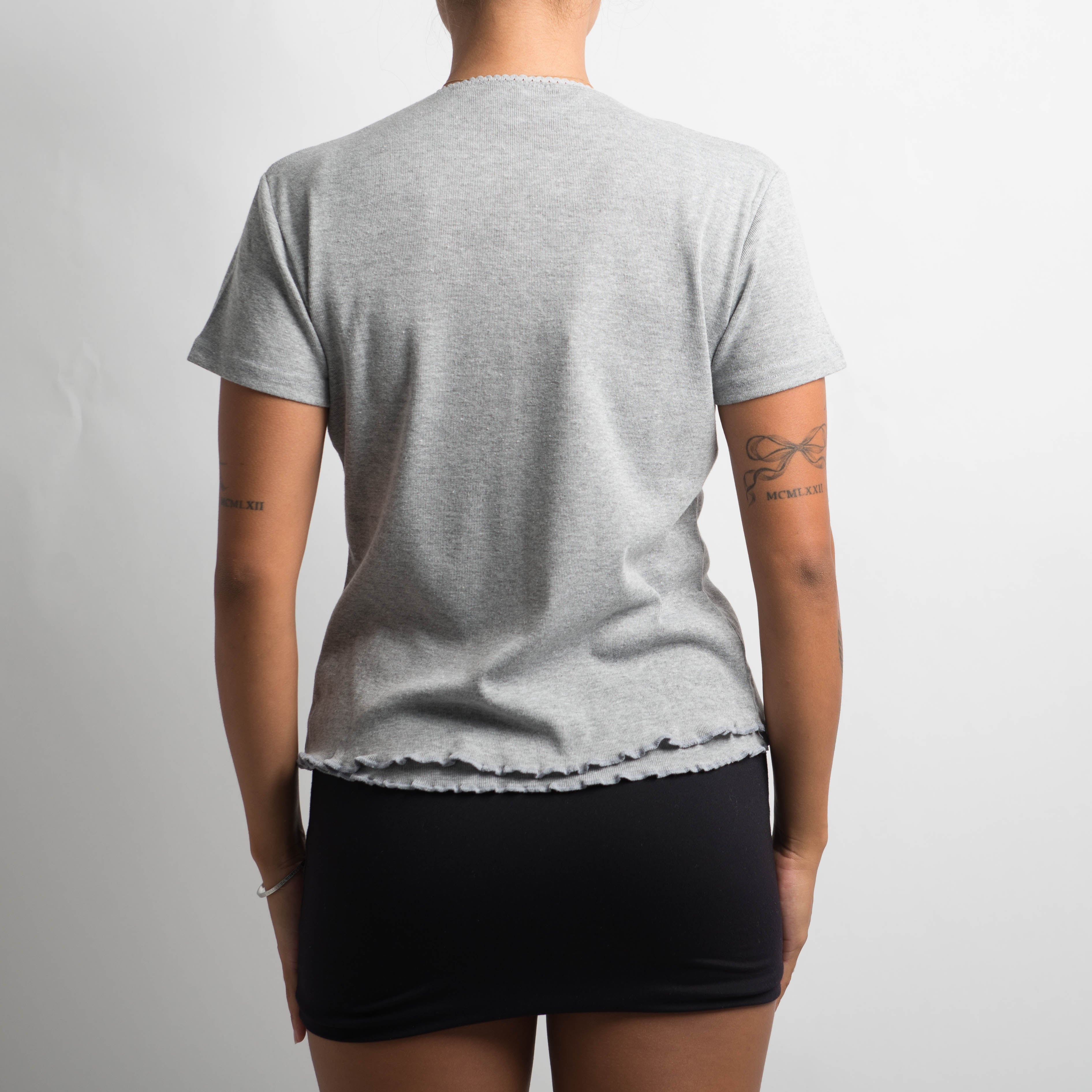 GREY EMBROIDERED TWIN SET