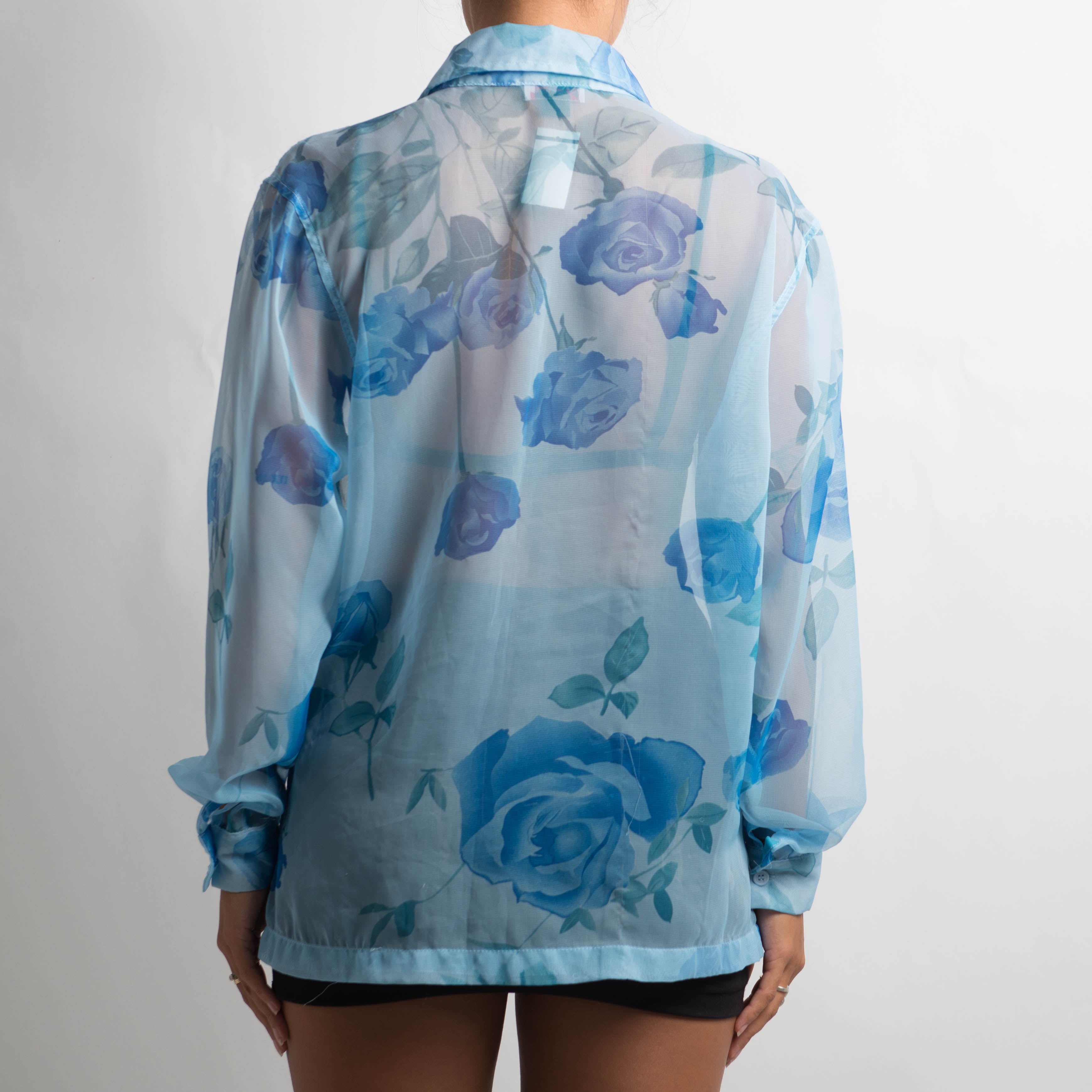 SHEER BLUE BLOUSE