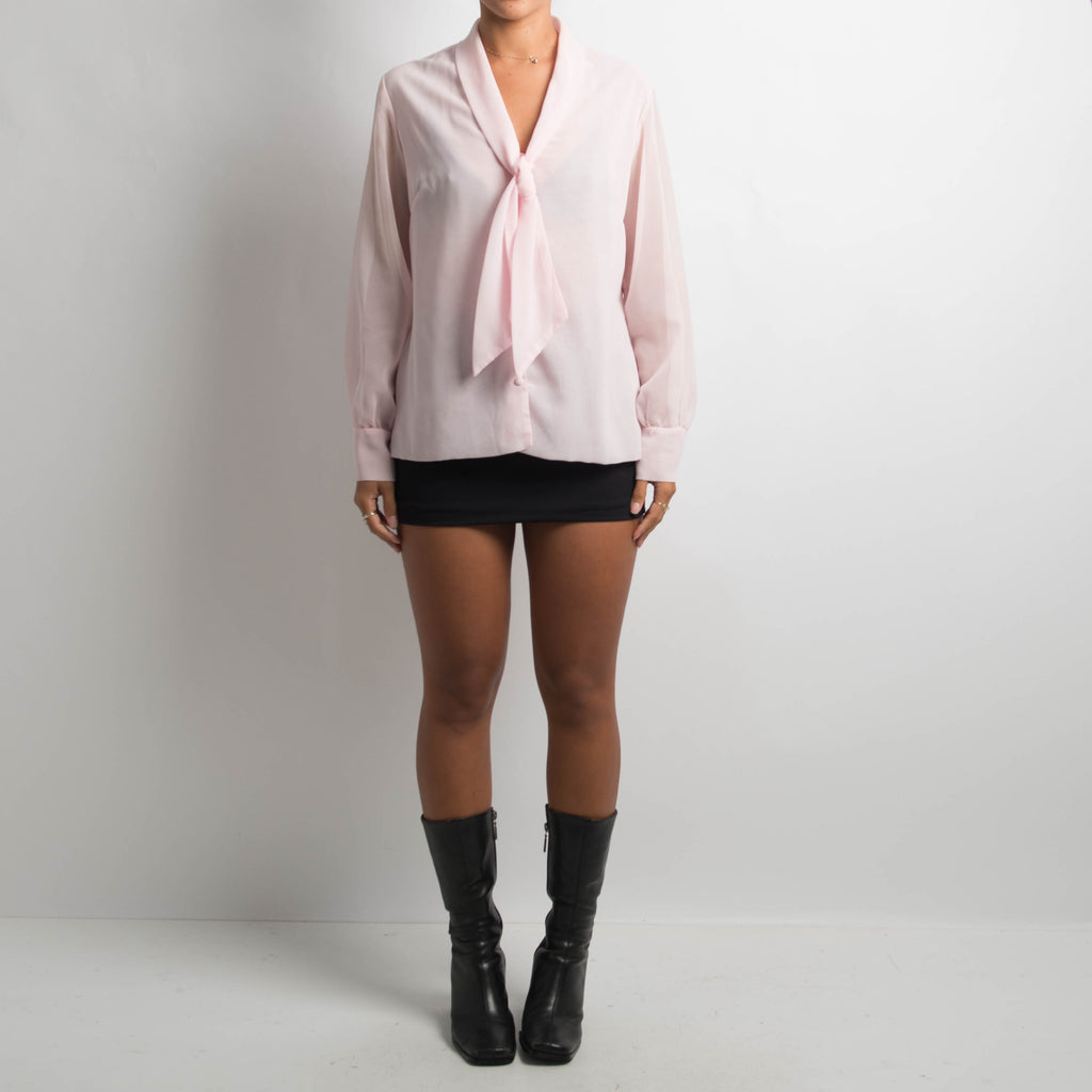 PALE PINK SHEER BLOUSE