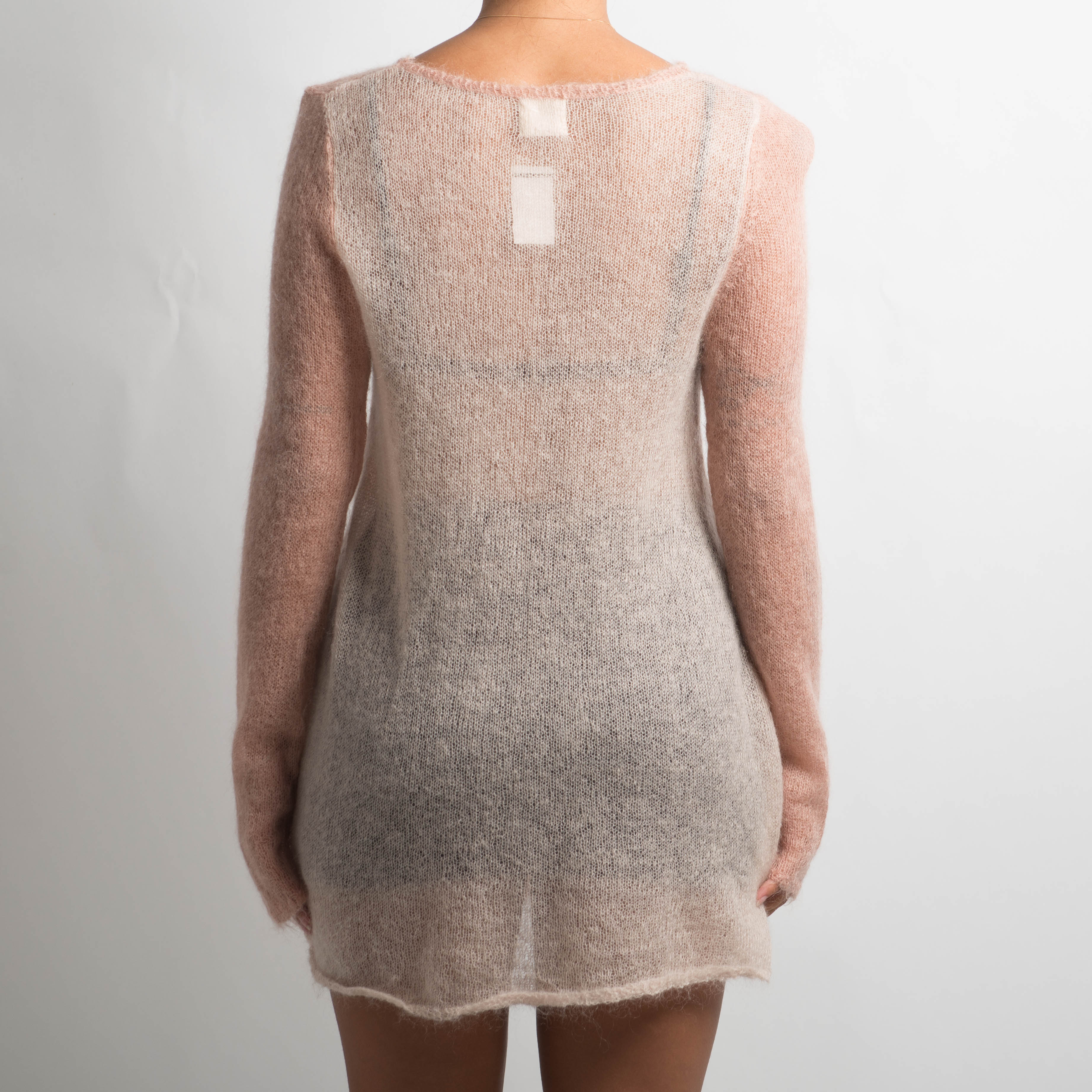 SHEER PINK MOHAIR KNIT