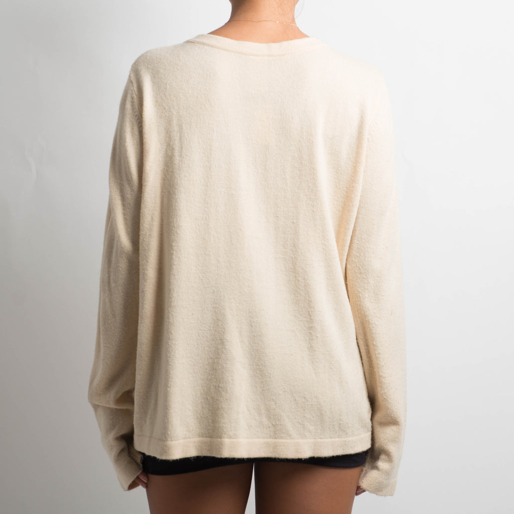 CREAM SEQUIN CARDIGAN