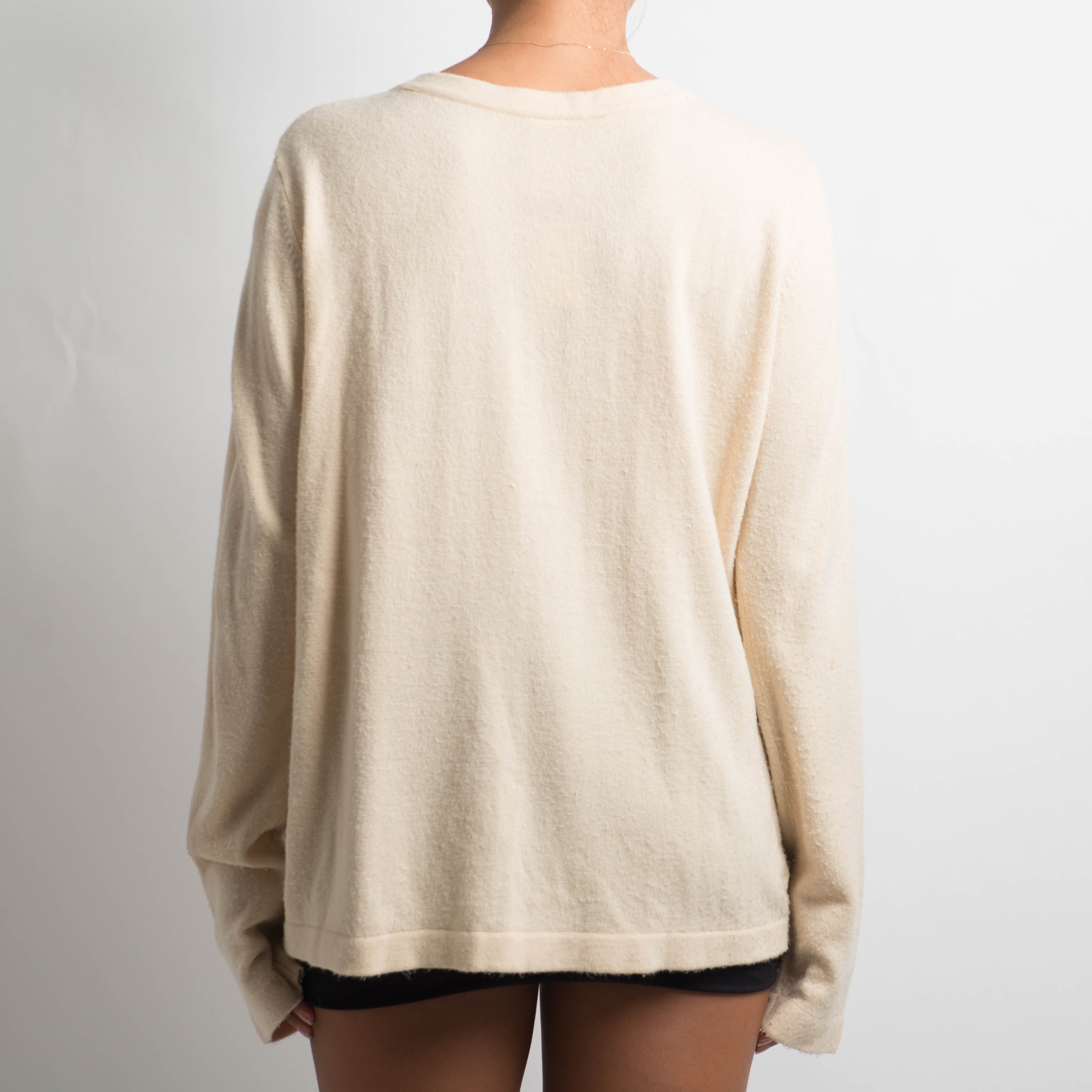 CREAM SEQUIN CARDIGAN