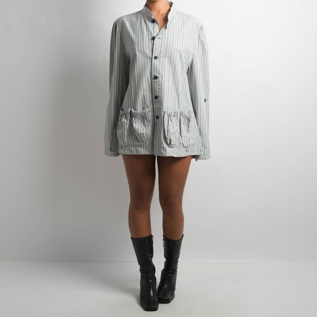 BLUE STRIPED SHACKET