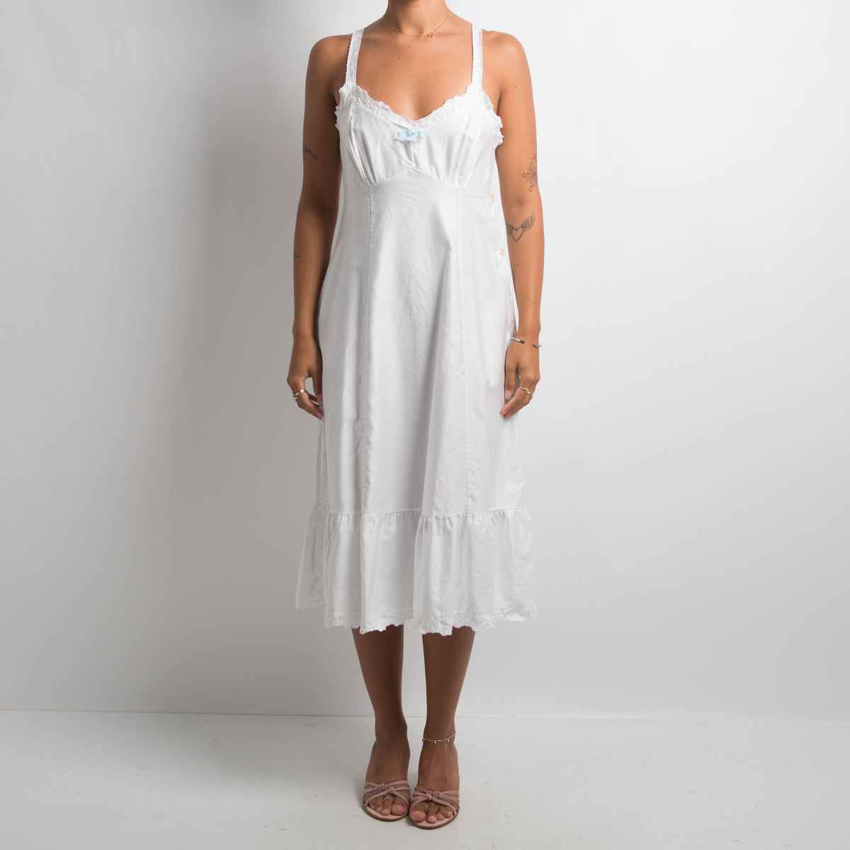 WHITE PETTICOAT DRESS