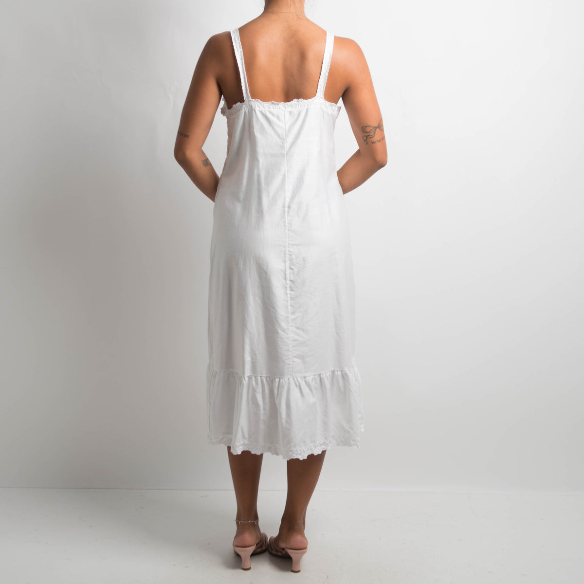 WHITE PETTICOAT DRESS