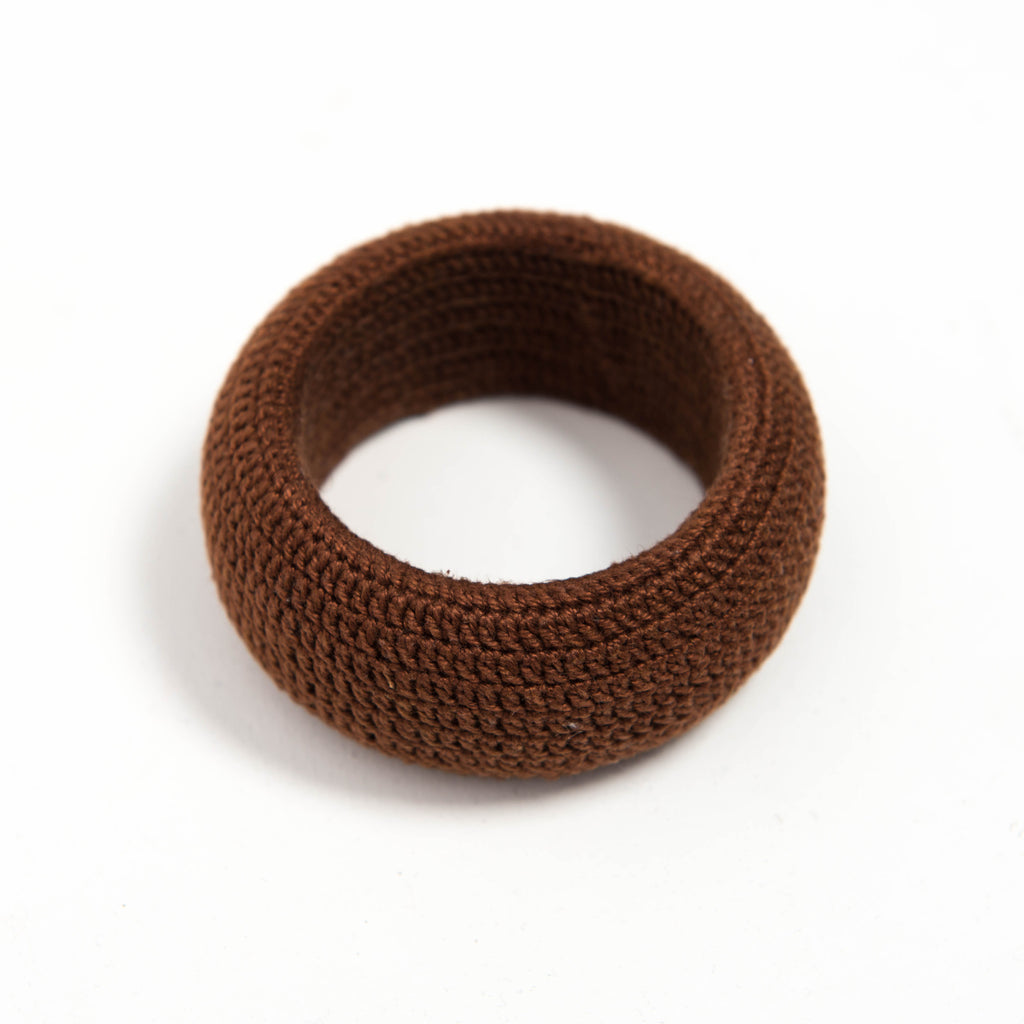 BROWN CROCHET BANGLE