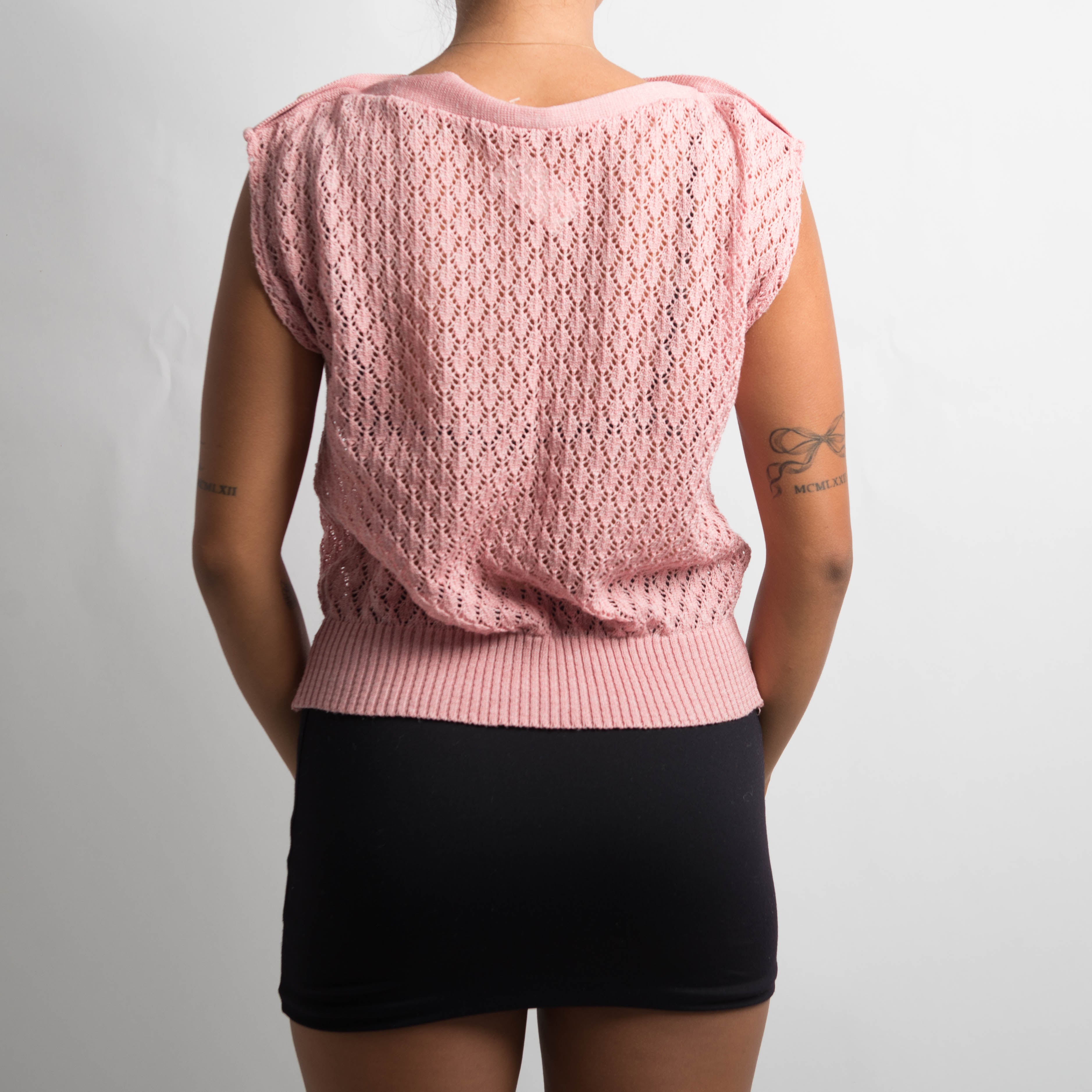 PINK CROCHET TOP