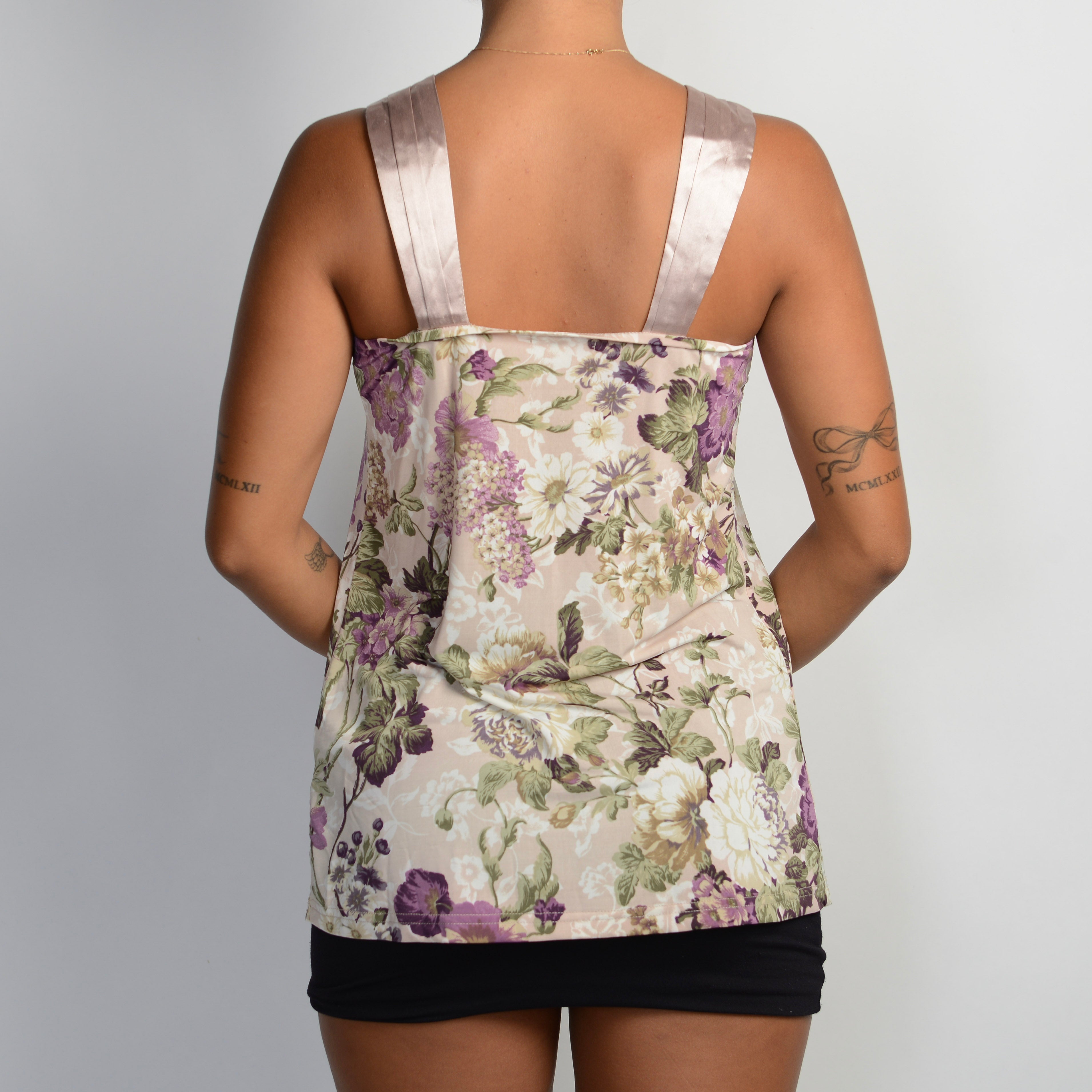 SATIN FLORAL TOP