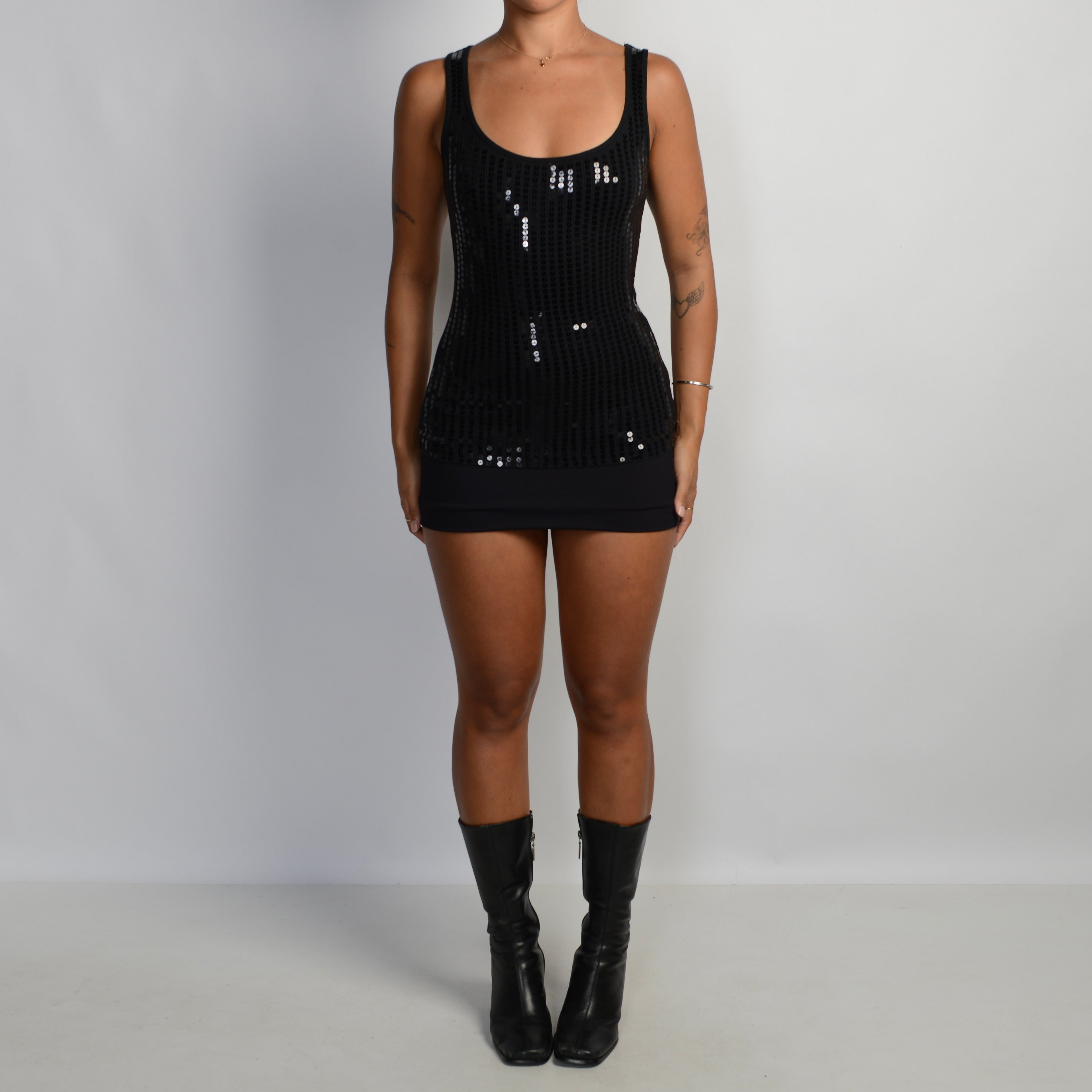 BLACK SEQUIN TANK TOP