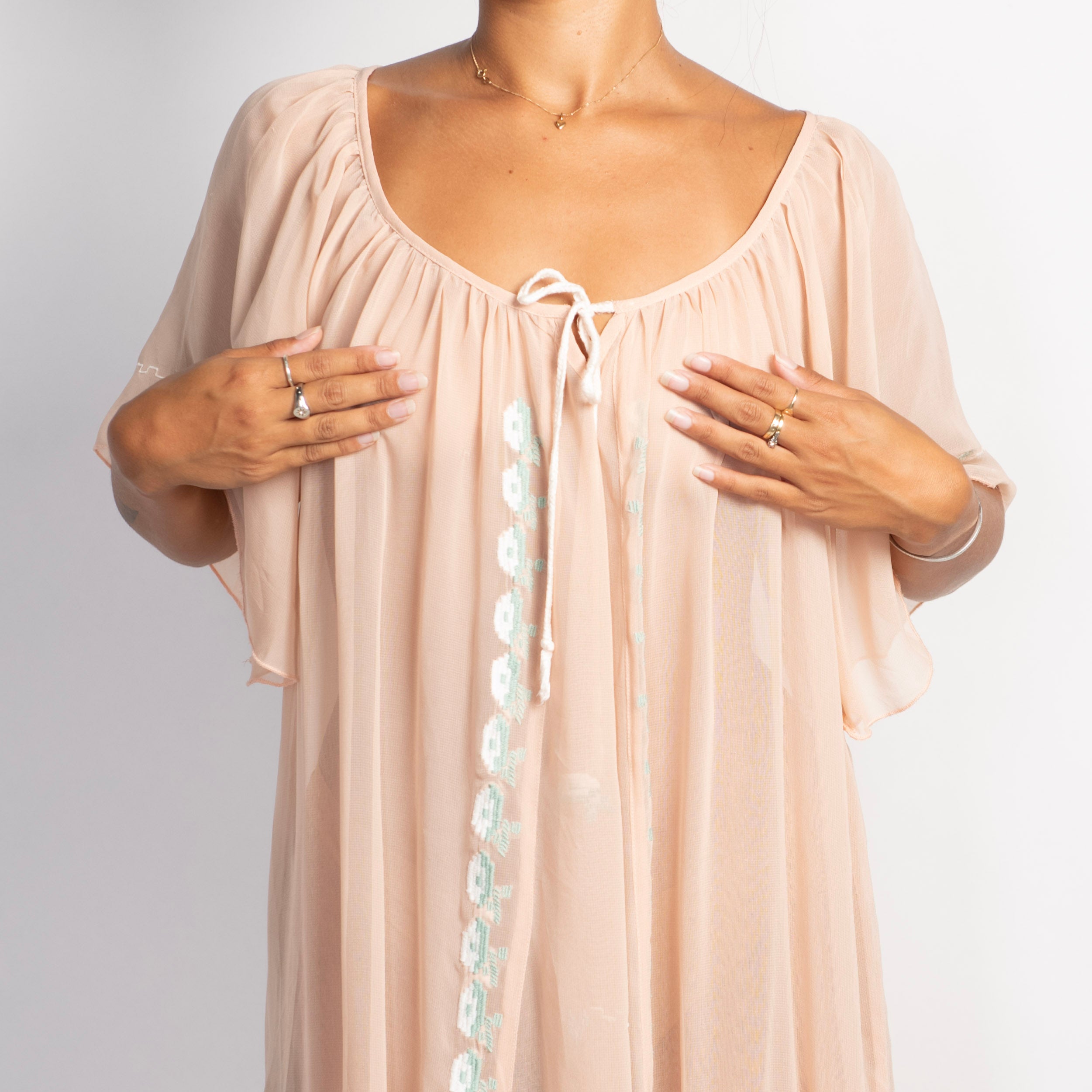 SHEER PINK MAXI DRESS