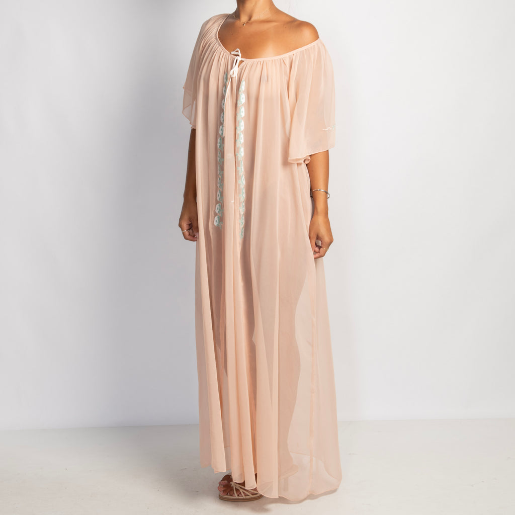 SHEER PINK MAXI DRESS