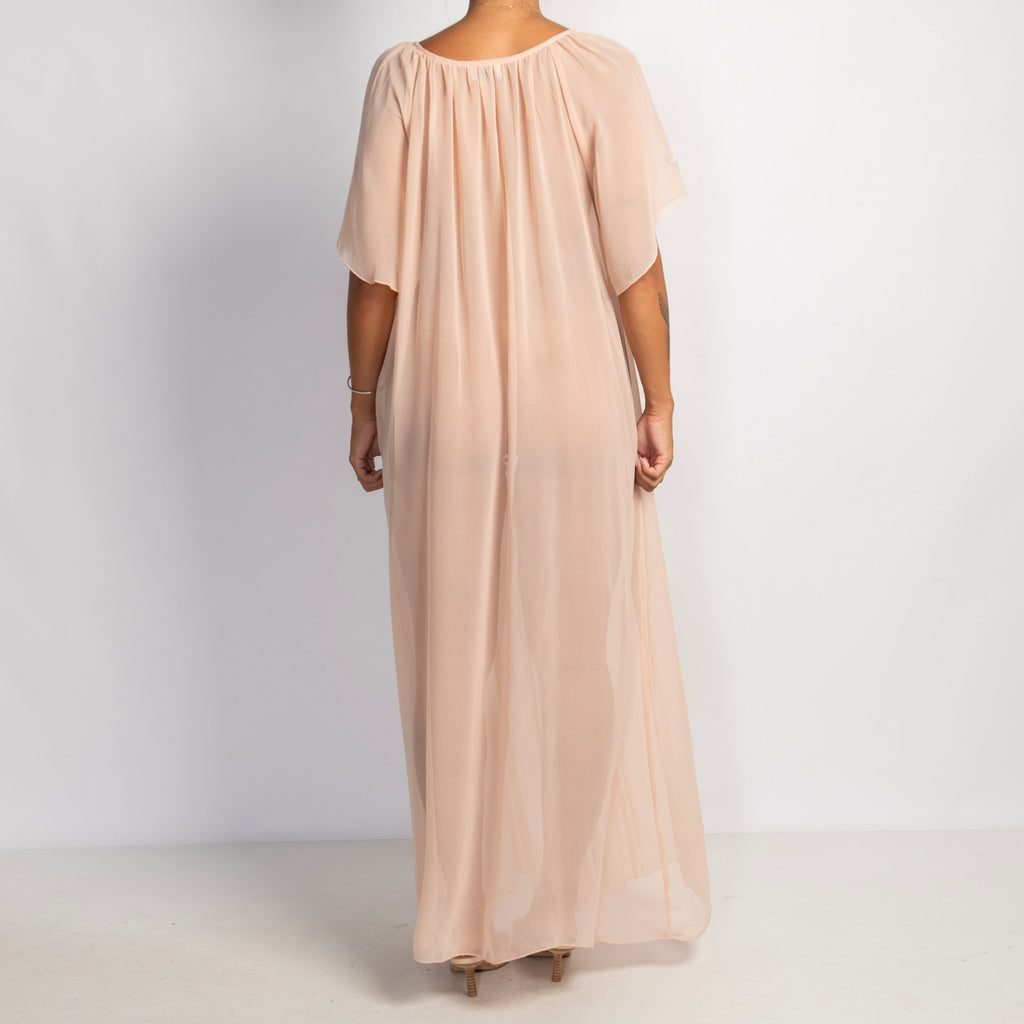 SHEER PINK MAXI DRESS