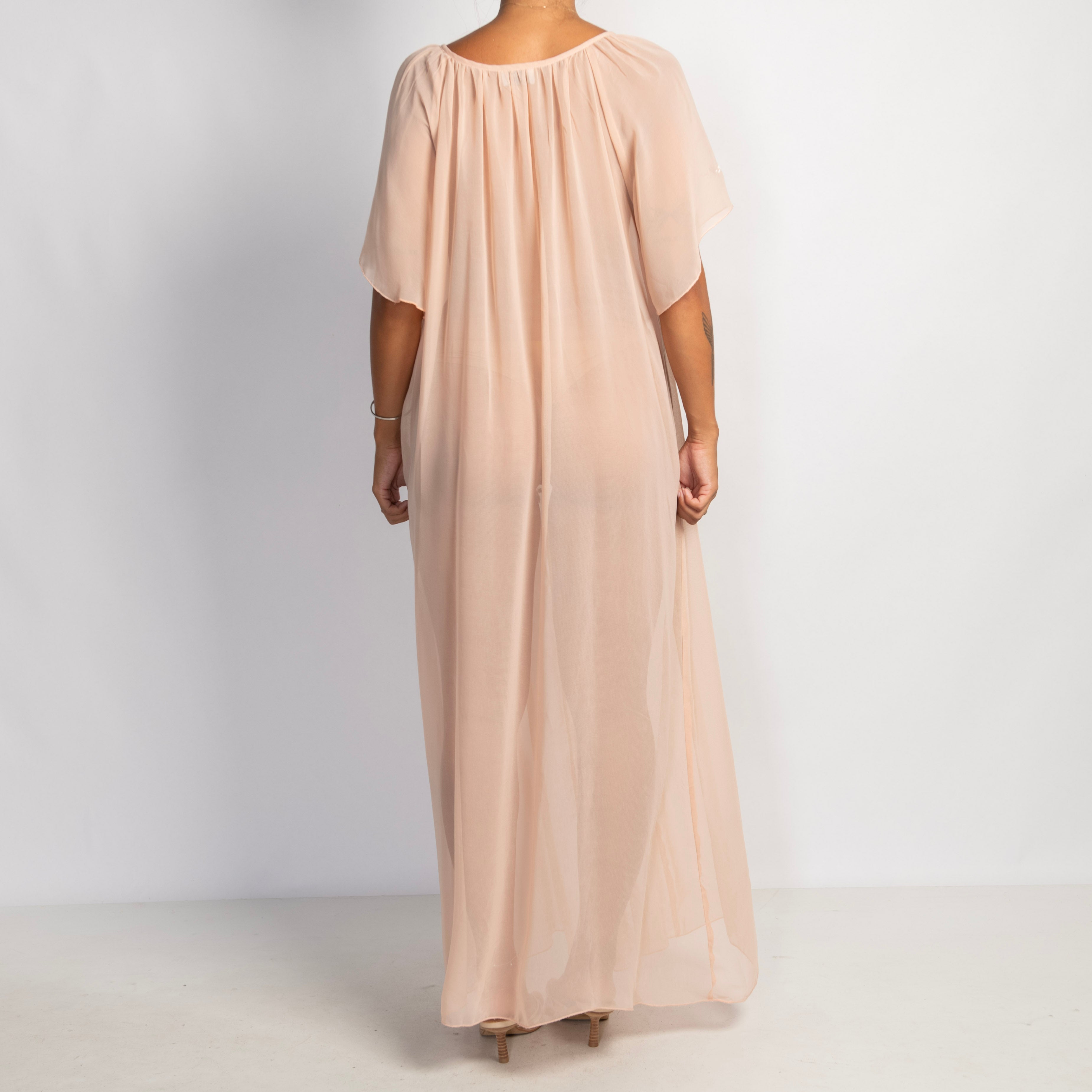 SHEER PINK MAXI DRESS