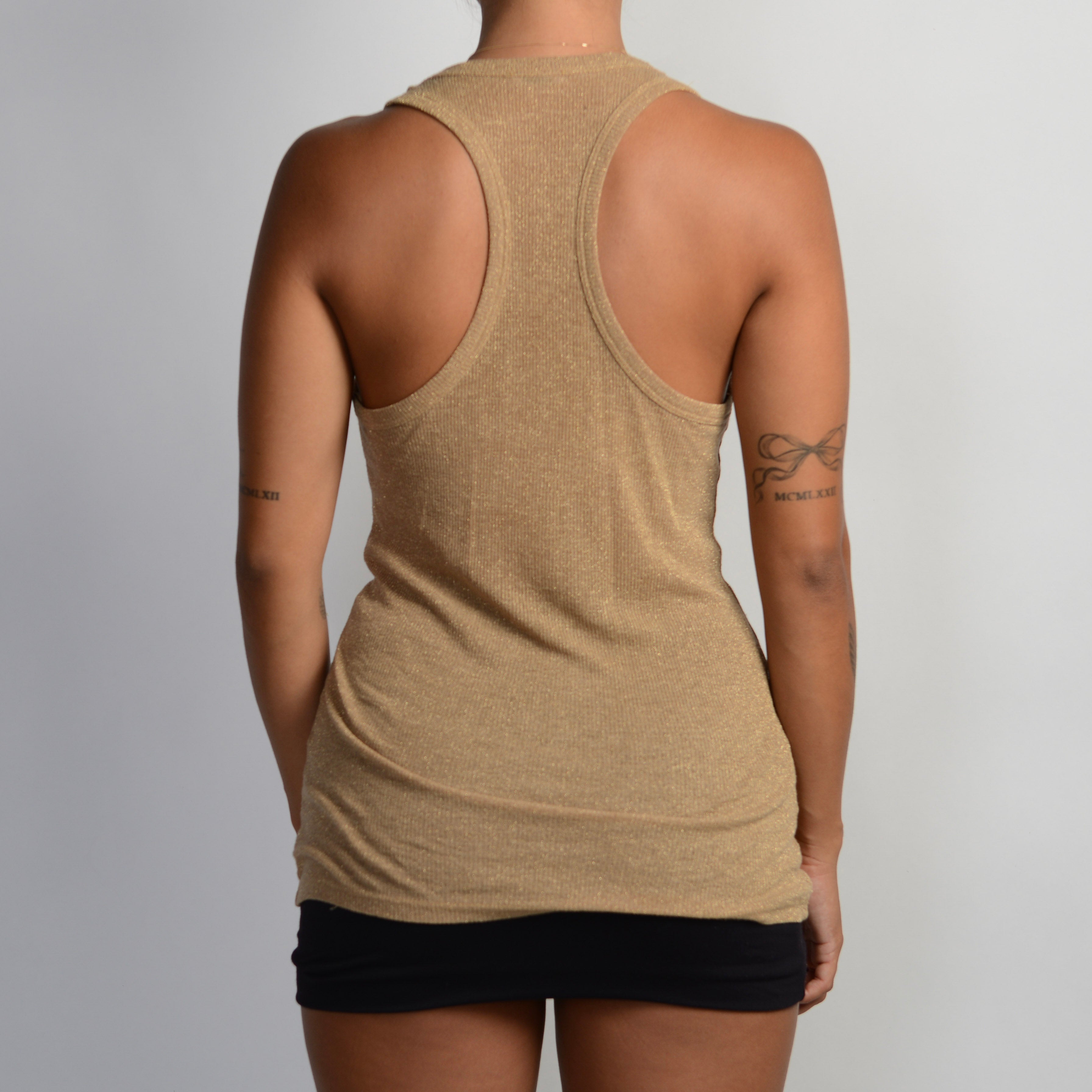 SHEER GOLD TANK TOP