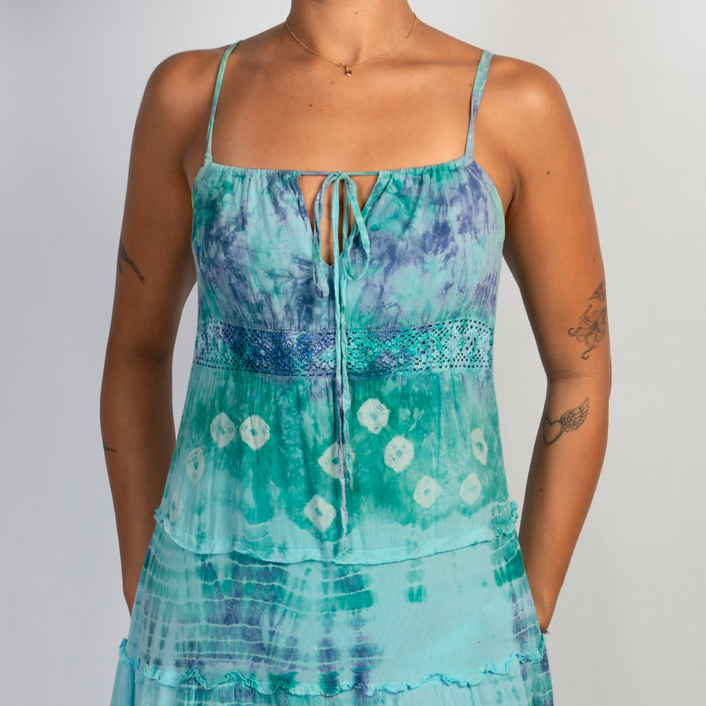 BLUE TIE DYE DRESS