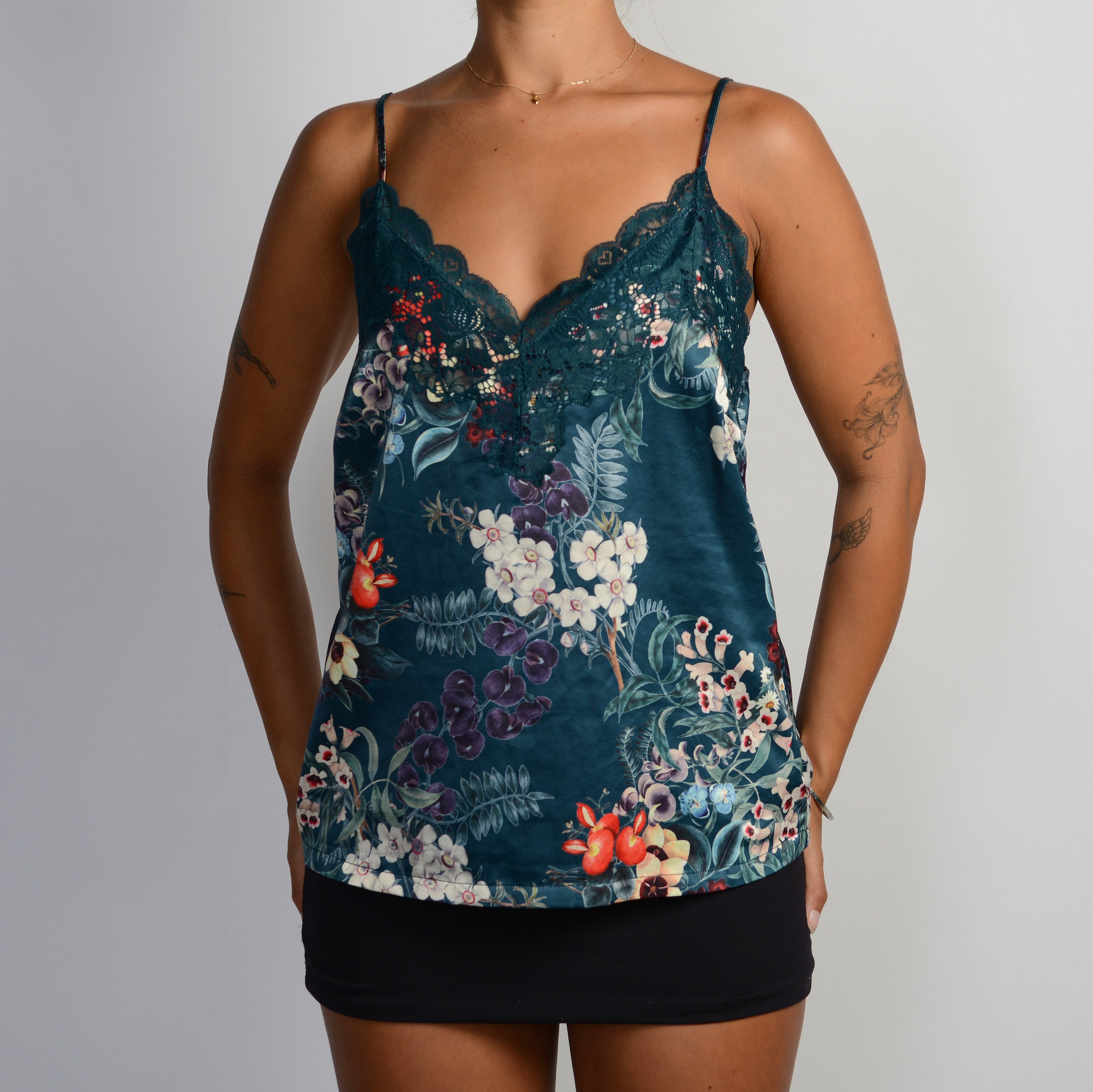 FLORAL SATIN CAMISOLE